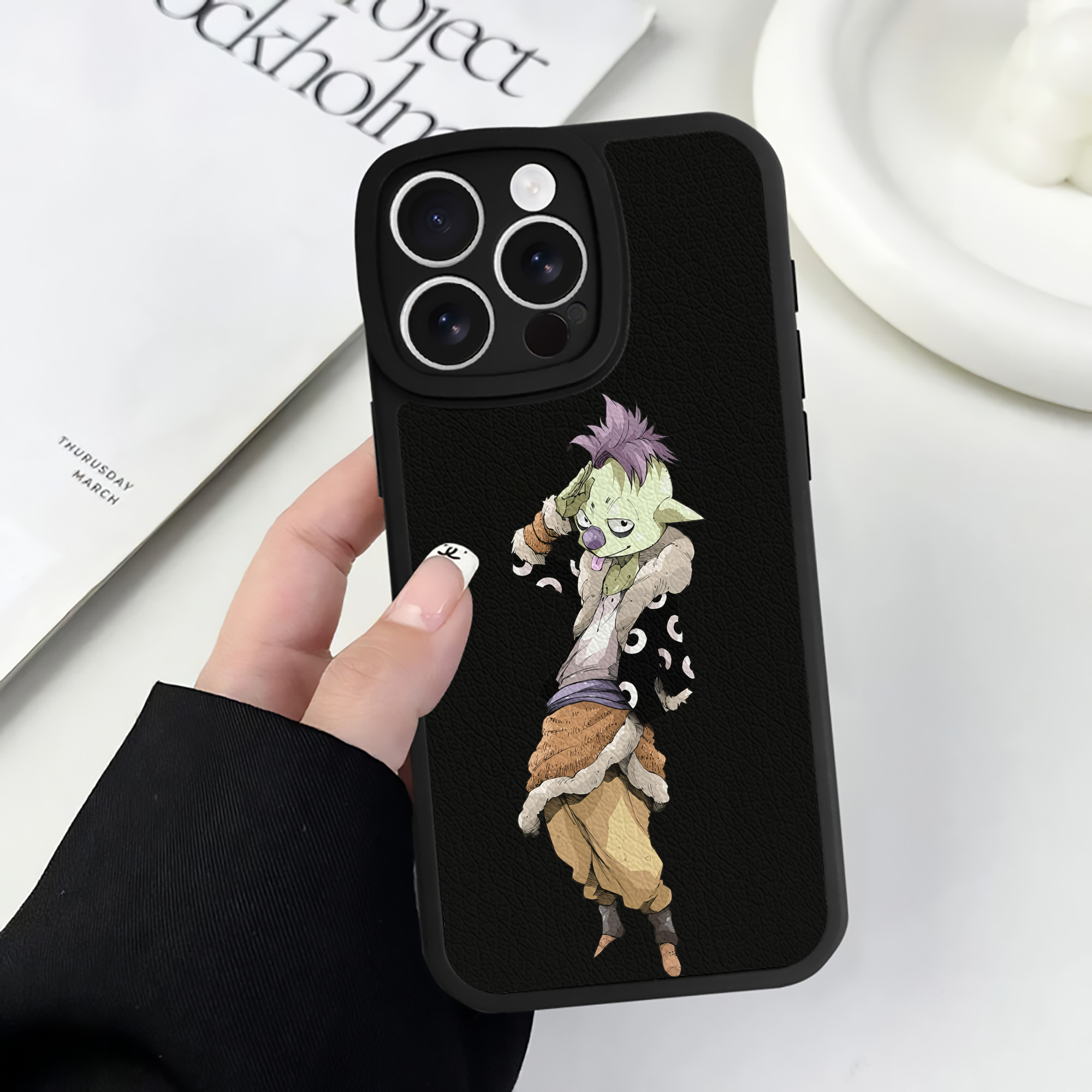 （画像用） 転スラ Regarding Reincarnated to Slime 【iPhone 16シリーズ対応】シリコンスマホケース（レザー調） 材質：シリコン